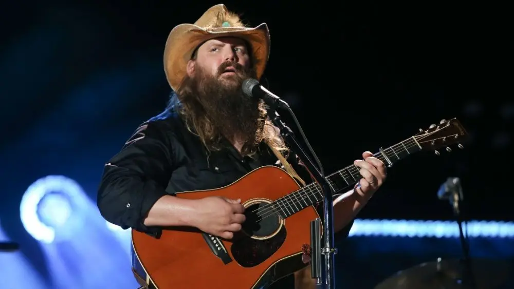 Chris Stapleton performs at the 2018 CMA Fest at Nissan Stadium on June 9^ 2018 in Nashville^ Tennessee.