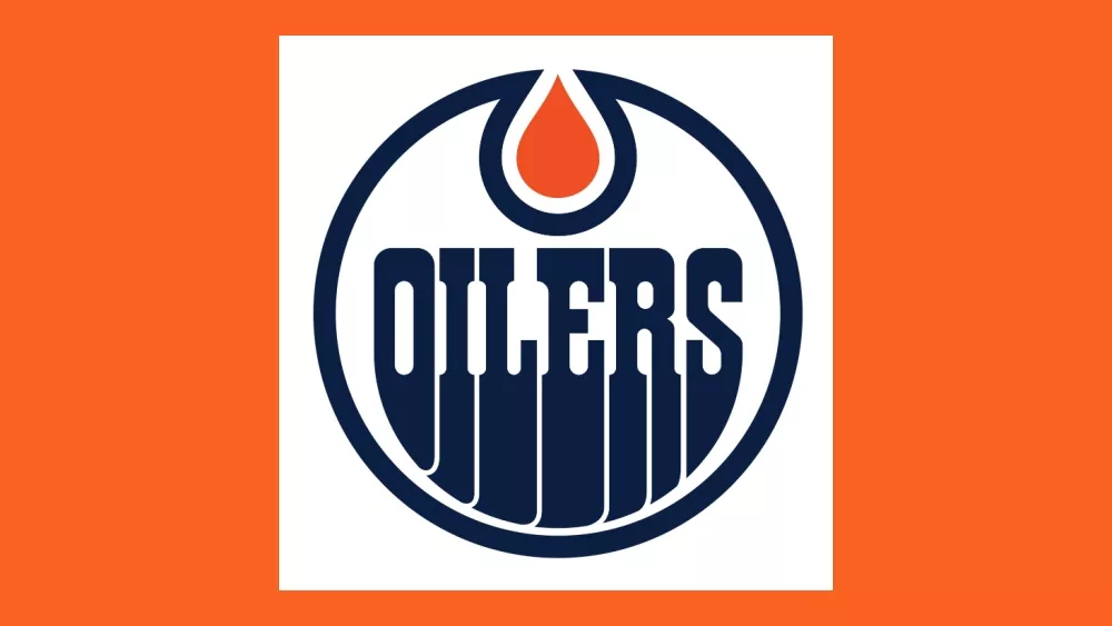 Edmonton Oilers logotype. Vector hockey club logo. Hockey team.