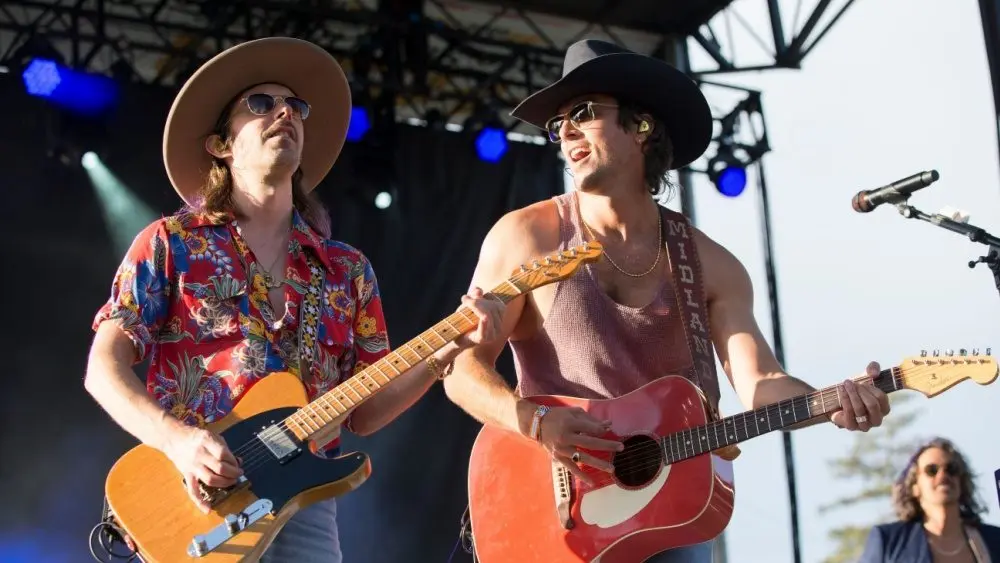 (L to R) Cameron Duddy and Mark Wystrach of the band Midland perform at BottleRock. Napa^ CA/USA: 5/24/19