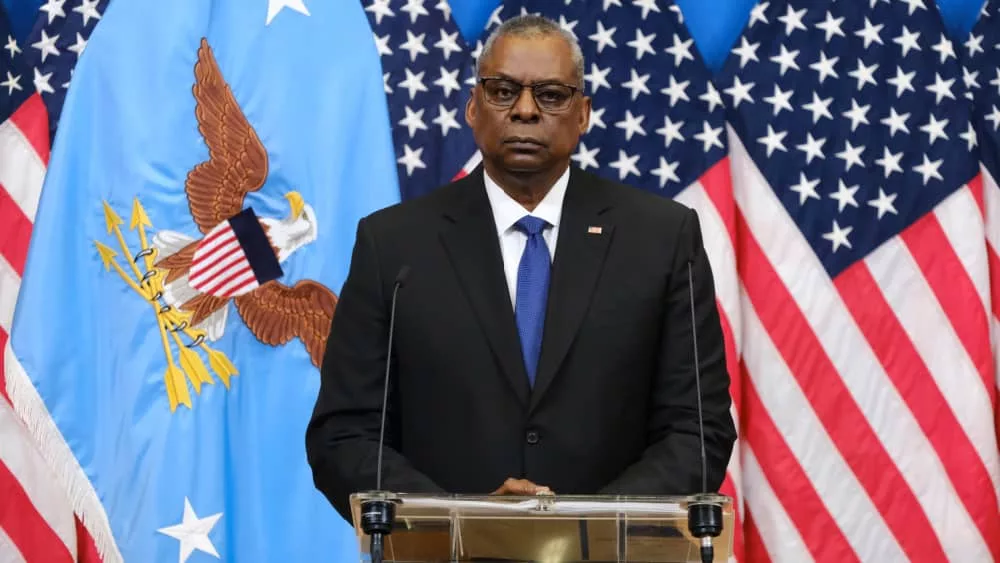 US Secretary of Defense Lloyd Austin during meeting of the alliance's Defence Ministers at the NATO Headquarters in Brussels^ Belgium