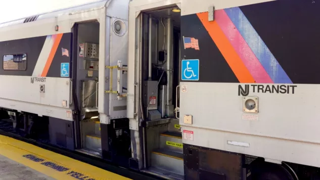 NJ Transit commuter trains - link to destinations throughout New Jersey and to New York City. Morristown^ NJ^ USA - Aug. 28^ 2024