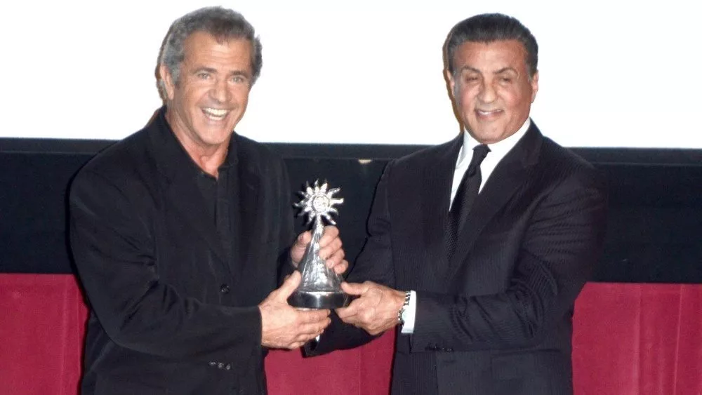 Mel Gibson^ Sylvester Stallone at the Los Angeles Italia Film Festival at the TCL Chinese 6 Theaters on February 19^ 2017 in Los Angeles^ CA