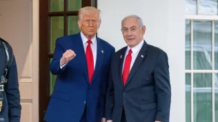 President Donald J Trump welcomes Israeli Prime Minister Benjamin Netanyahu to the White House. Washington^DC^ United States^ April 7 2025