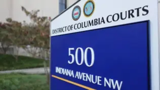 DISTRICT OF COLUMBIA COURTS - APPEALS and SUPERIOR COURT sign at building exterior WASHINGTON - NOVEMBER 2^ 2019