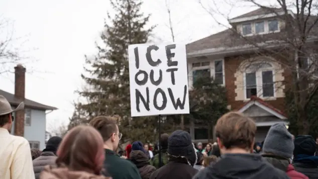 Community in Minneapolis gather to peacefully protest against ICE after ICE agent murder a civilian Minneapolis^ Minnesota^ United States 1/7/ 2026