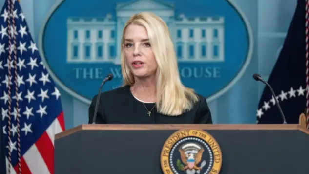 President Donald Trump holds a press conference with Attorney General Pam Bondi and Deputy Attorney General Todd Blanche on Supreme Court Victory at the White House Washington DC. 2025 June 27