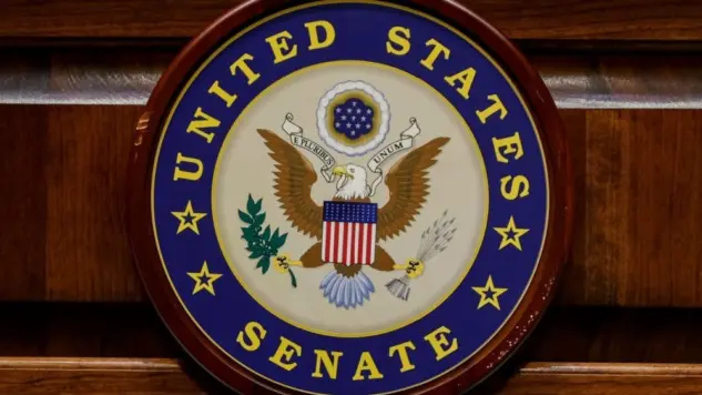 WASHINGTON D.C.^ UNITED STATES - OCTOBER 24: United States Senate Logo is seen in Washington D.C.^ United States on October 24^ 2023.