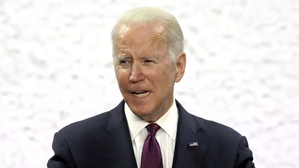 President Joe Biden at the end of the Group of 20 (G-20) summit in Rome^ Italy. October 31^ 2021