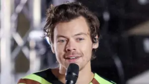 Harry Styles onstage during NBC's "TODAY" Show at Rockefeller Plaza on May 19^ 2022 in New York City.