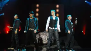 Backstreet Boys Band^ during show at Citibank Hall^ in the city of Rio de Janeiro^ Brazil Rio de Janeiro^ February 25^ 2011