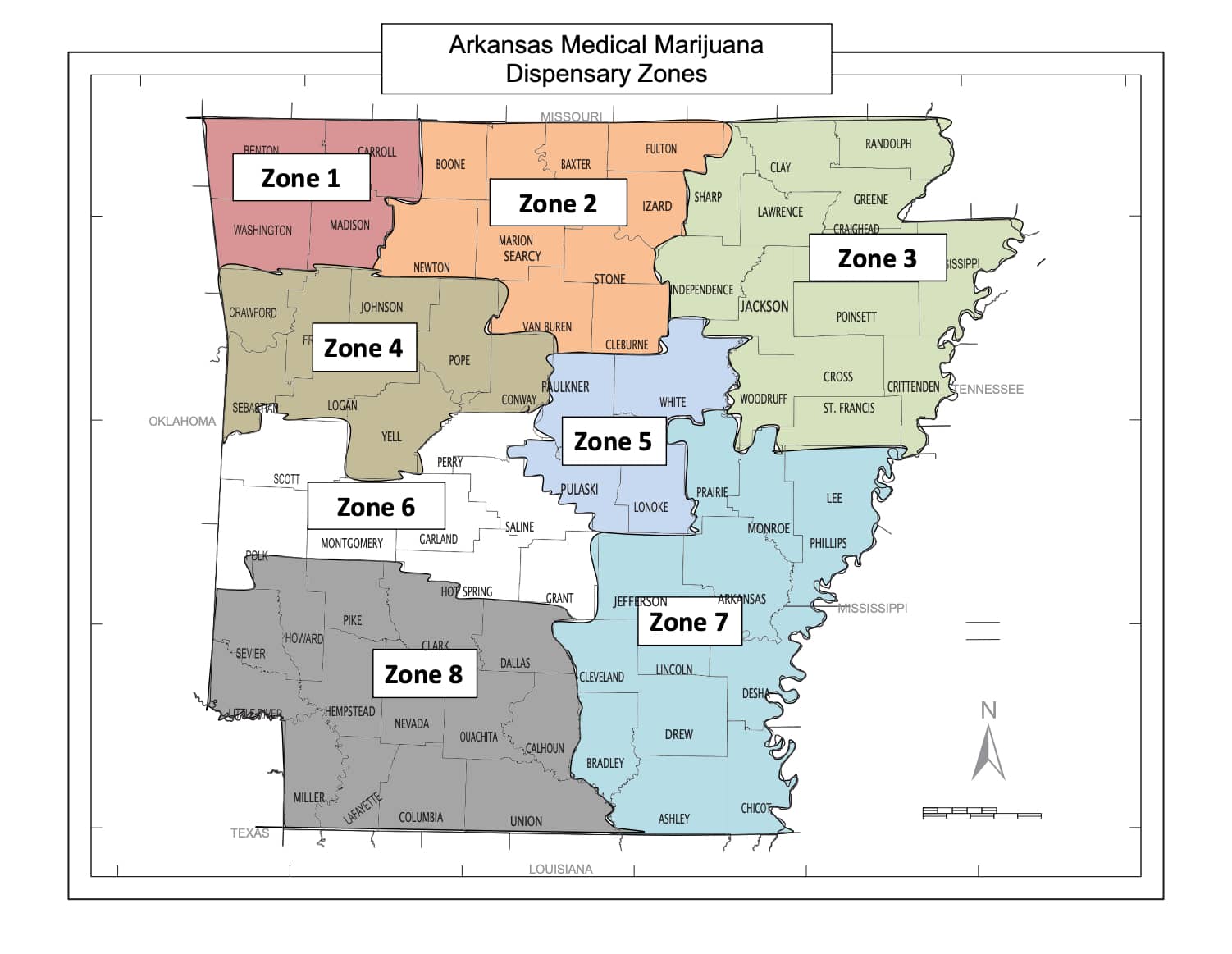 Arkansas Medical Marijuana Dispensary Zones.jpg