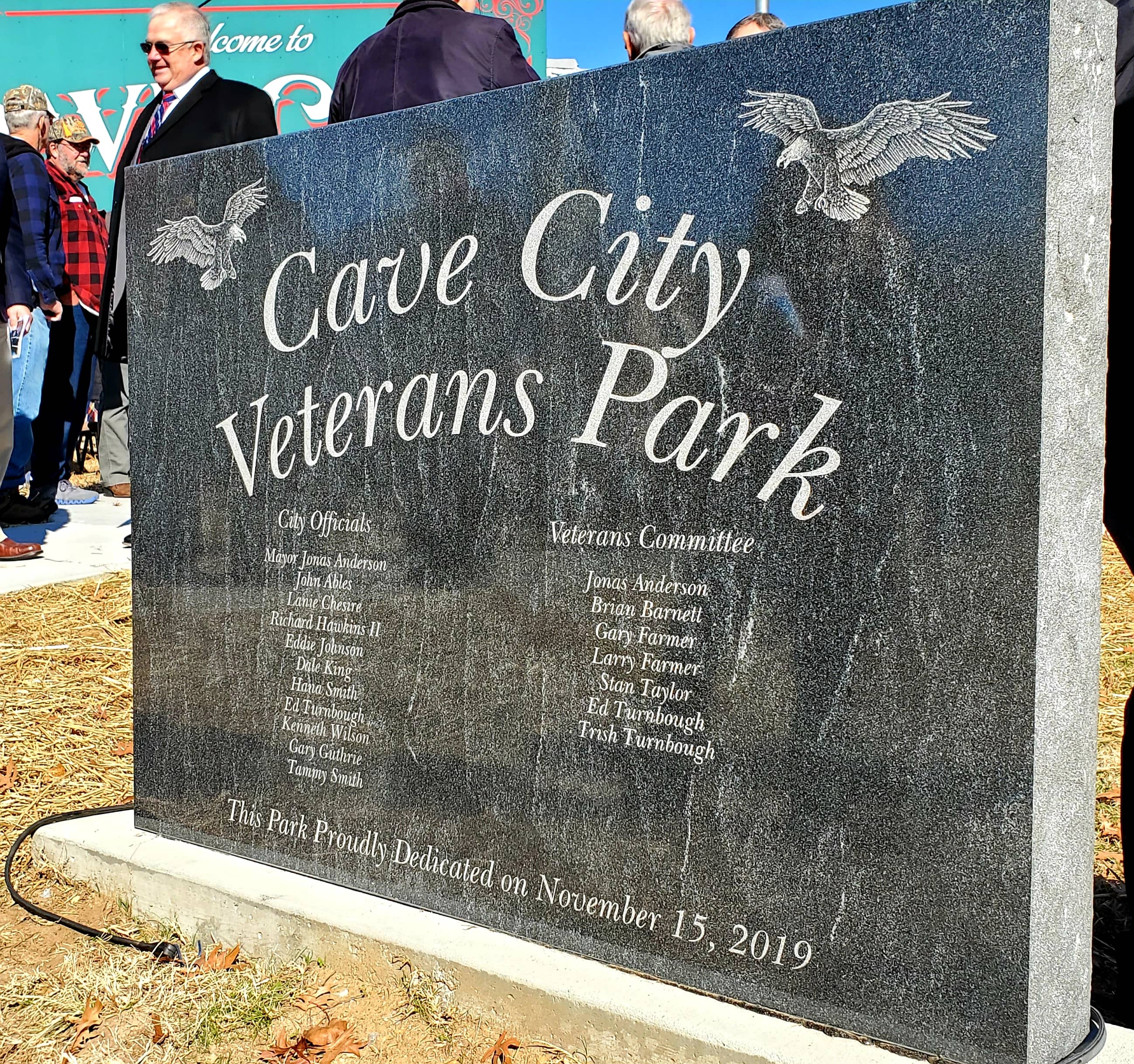 Welcoome Stone at New Cave City Veteran Memoral.jpg