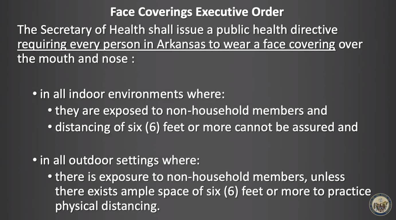 Face Coverings Executive Order 1