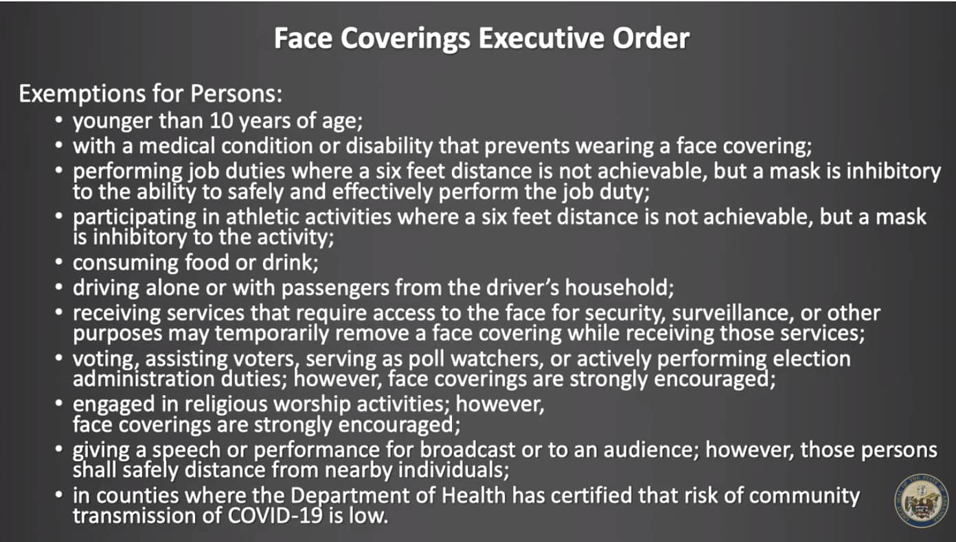 Face Coverings Executive Order 2