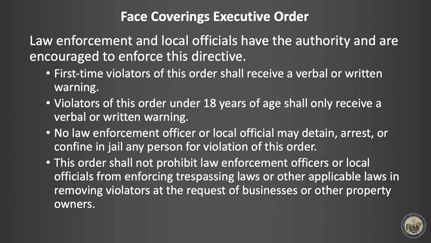 Face Coverings Executive Order 4