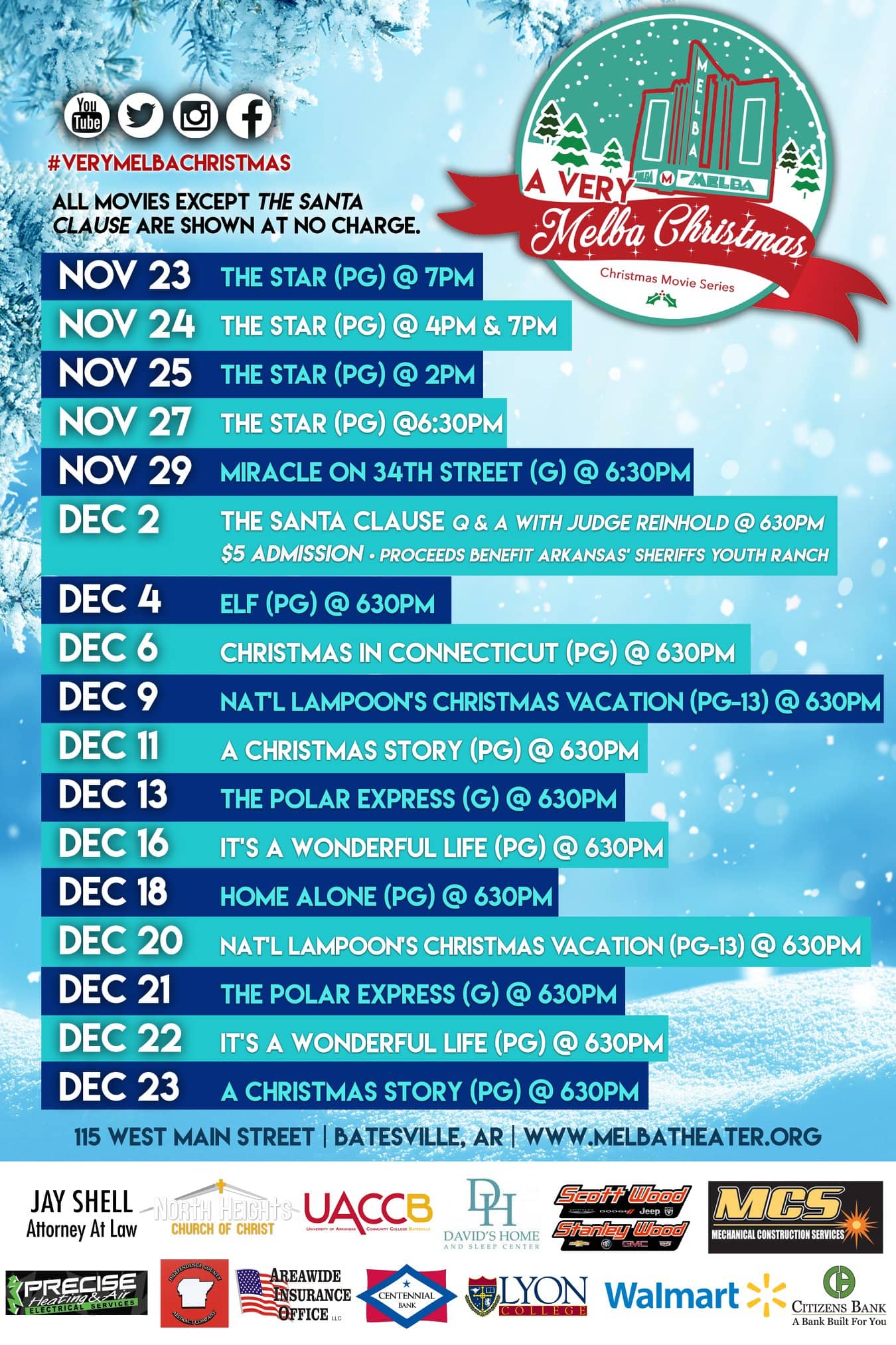 Very Melba Christmas 2018 schedule.jpg