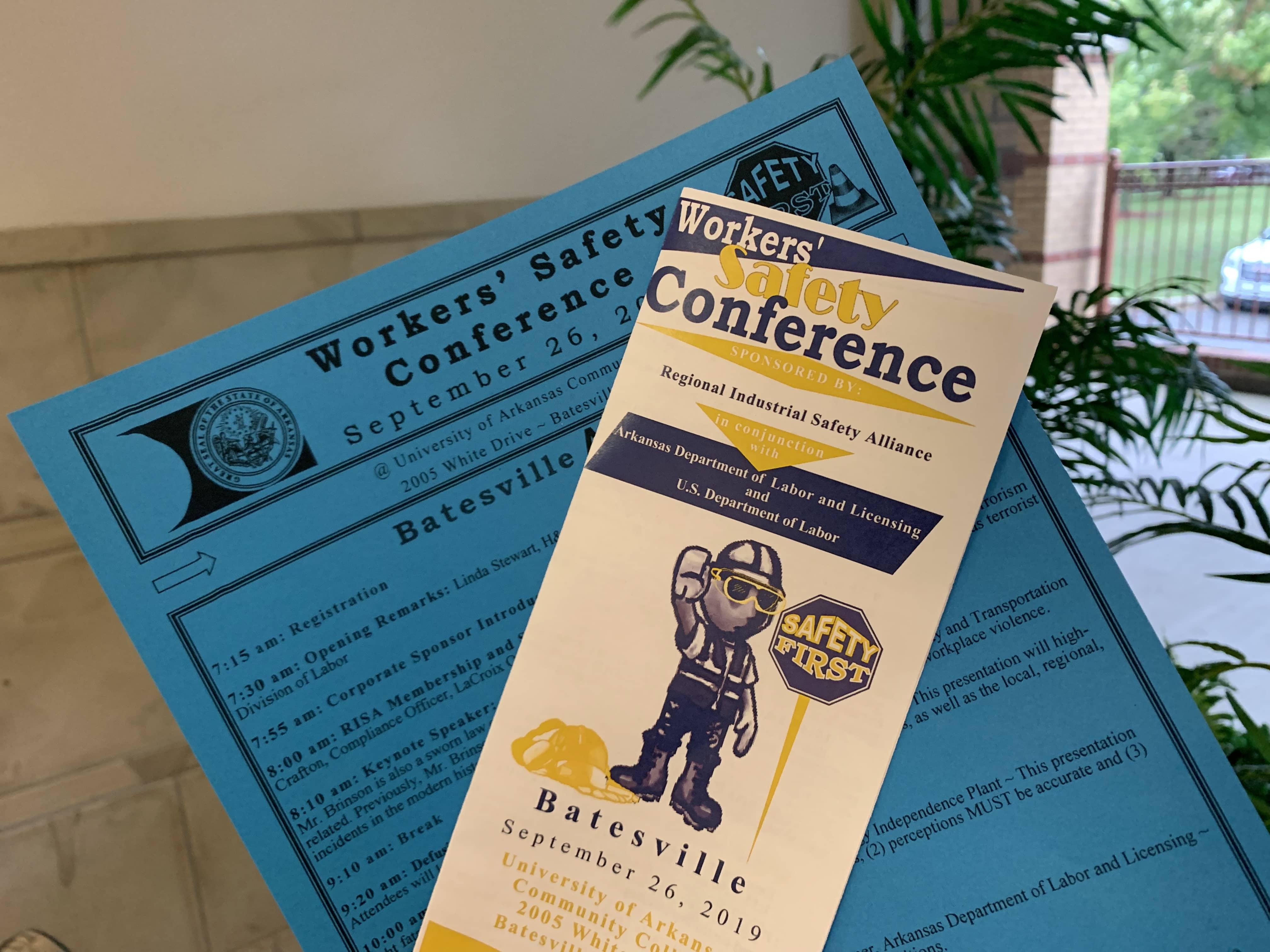 Worker's Safety Conference brochure