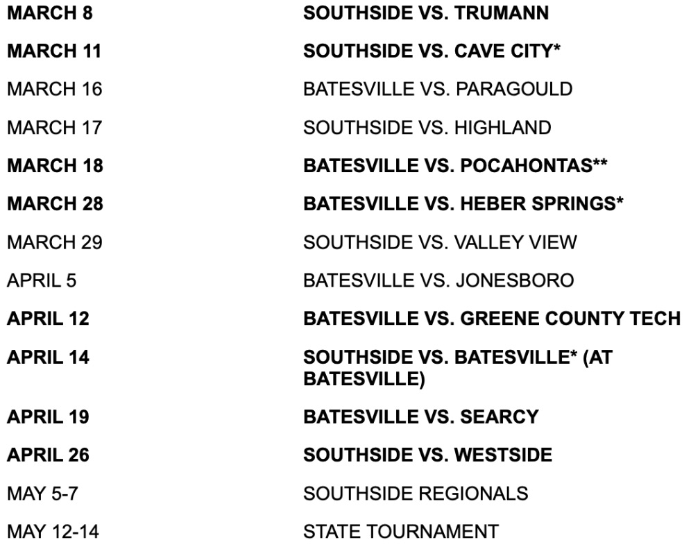 Batesville/Southside softball, baseball games to be broadcast on CBS Sports  Radio 1340 AM, Facebook