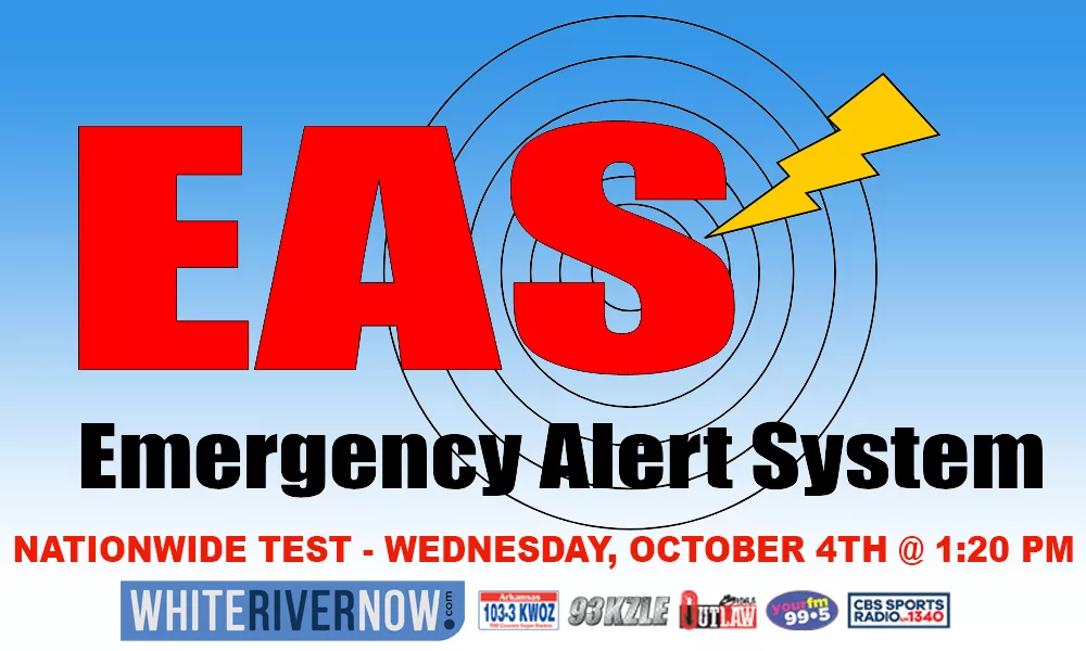 National EAS Test scheduled for 1:20 p.m. Wednesday