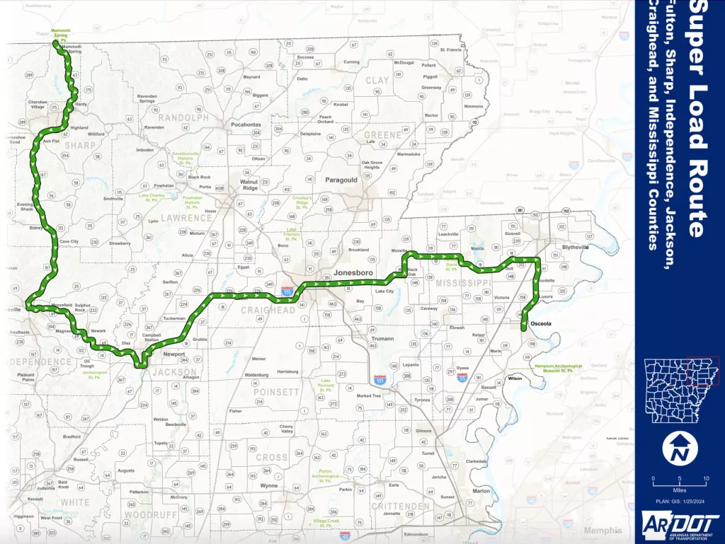 'Super load' passes through Batesville on way to steel mill | White ...