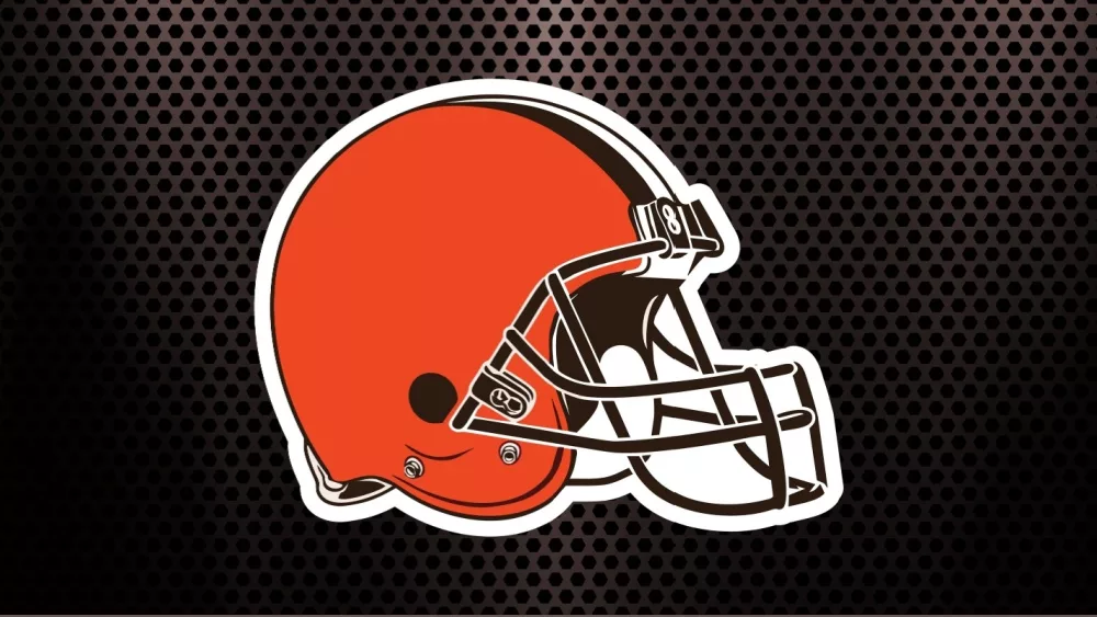 Cleveland Browns logo^ NFL Team^ with carbon background
