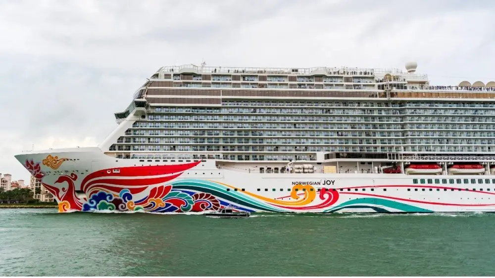 Norwegian Joy cruise ship voyage. Cruise in summer vacation. Norwegian Cruise line. Cruise ship tour and travel at sea. Ship of NCL Miami^ Florida^ USA - November 07^ 2024