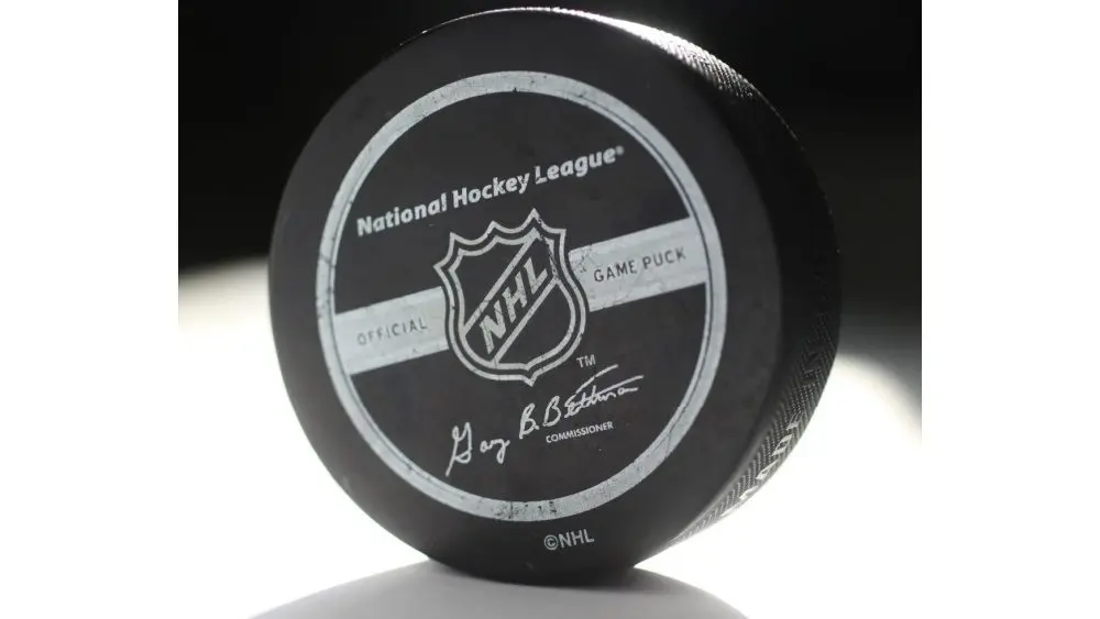 Official game puck from NHL^ National hockey league^ USA