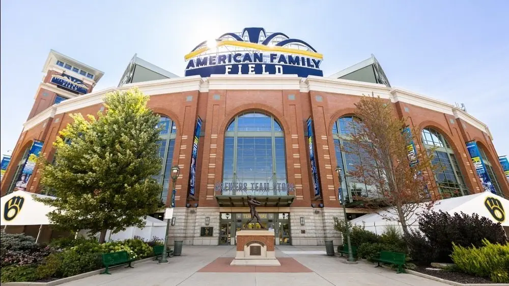 American Family Field is home to Major League Baseball's Milwaukee Brewers. The stadium was previously known as Miller Park. Milwaukee^ WI^ USA - August 10^ 2024