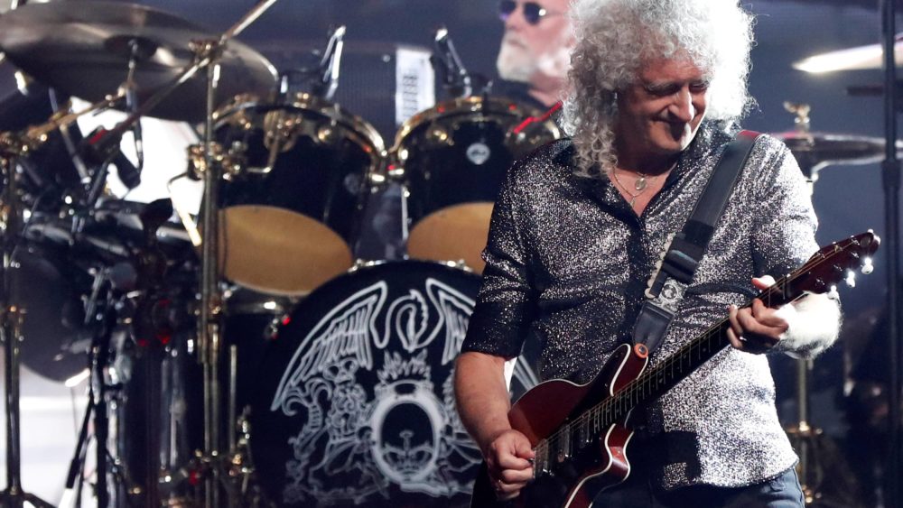 guitarist-may-and-drummer-taylor-of-band-queen-performsduring-the-rhapsody-tour-at-the-forum-in-inglewood