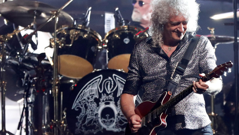 guitarist-may-and-drummer-taylor-of-band-queen-performsduring-the-rhapsody-tour-at-the-forum-in-inglewood-2