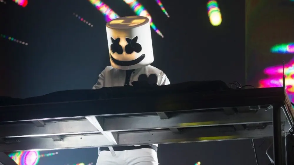 Christopher Comstock aka Marshmello (Producer/DJ) performs at the Bill Graham Civic. San Francisco^ CA/USA: 1/12/2018