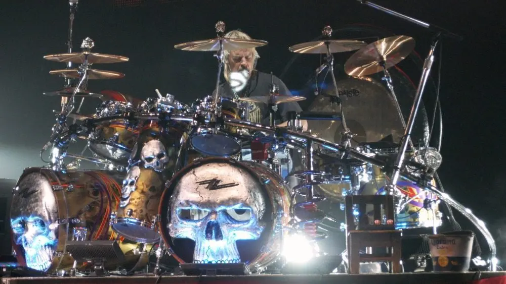 Drummer Frank Beard performs with his band^ ZZ Top^ in New York City. New York^ NY/USA - September 13^ 2010