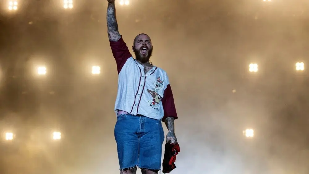 Singer Post Malone at Rock in Rio at the Olympic Park. Rio de Janeiro^ Rio de Janeiro^ Brazil - September 3^ 2022