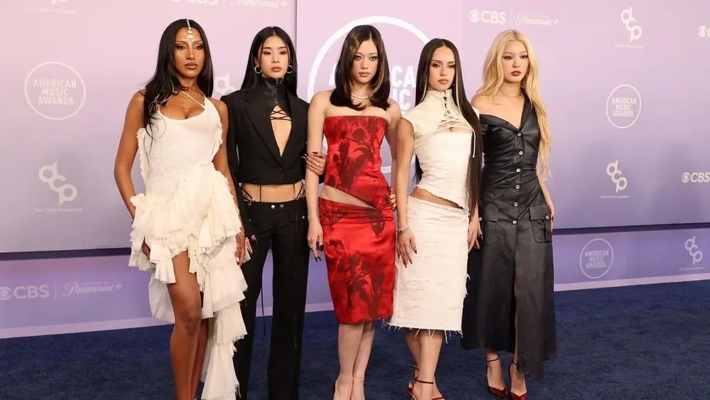 KATSEYE at the 52nd American Music Awards at the MGM Grand Garden Arena on May 25^ 2026 in Las Vegas^ NV