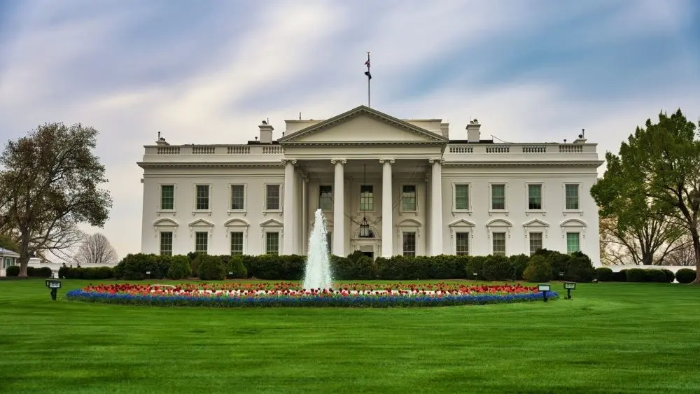 Early spring at the White House Washington DC