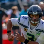 Russell WILSON (3) plays against the Carolina Panthers at Bank Of America Stadium in Charlotte^ NC.