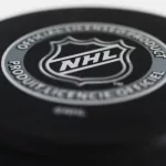 Officiel licensed hockey puck for NHL^ National hockey league