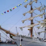Mexican Navy Training High Mast Sailing Ship " ARM Cuauhtemoc BE-01 " docked at the port of Tanjung Priok^ North Jakarta^ Indonesia^ 2 September 2024