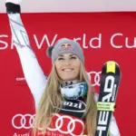 Lindsey Vonn from Team USA takes 1st place during the Audi Fis Alpine Ski World Cup Women Super G Cortina d 'Ampezzo^ Italy January 24^ 2016