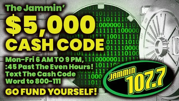 jammin-107-7-cash-code