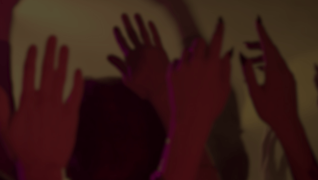 Picture of hands at a party