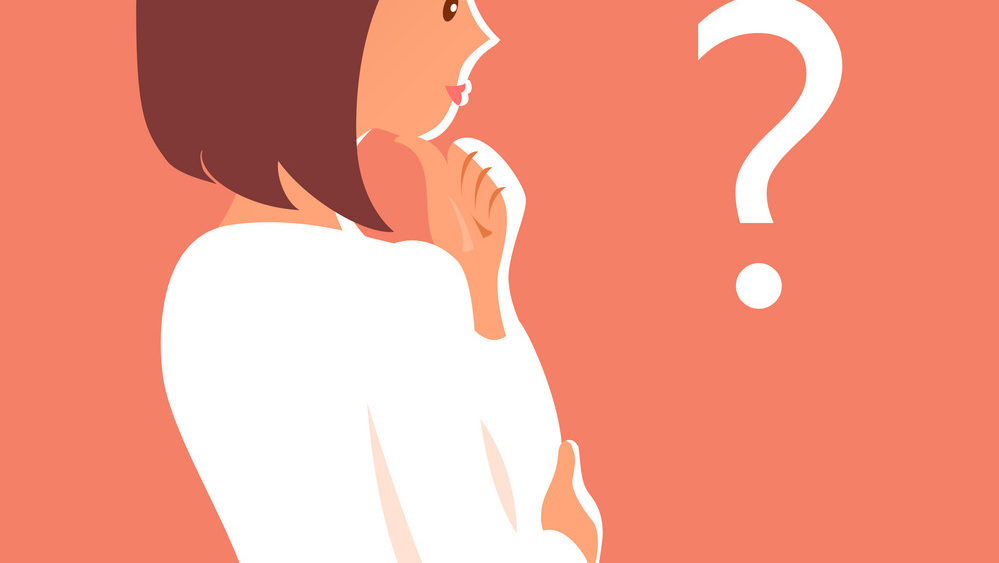illustration-of-a-young-woman-pondering-a-question