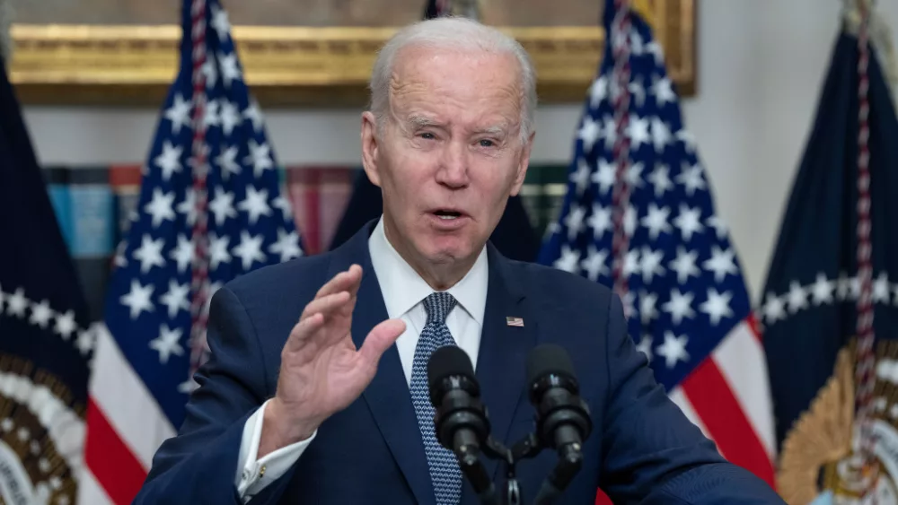 President Joe Biden speaks in Washington^ DC US - Mar 13^ 2023