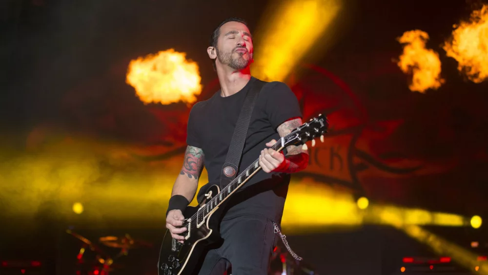 Sully Erna of Godsmack at the inaugural Las Rageous music festival in Las Vegas. Las Vegas^ NV/USA – 4/21/17