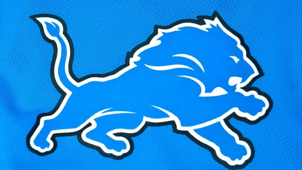 NFL Detroit Lions club logo printed on textile equipment ^product shot