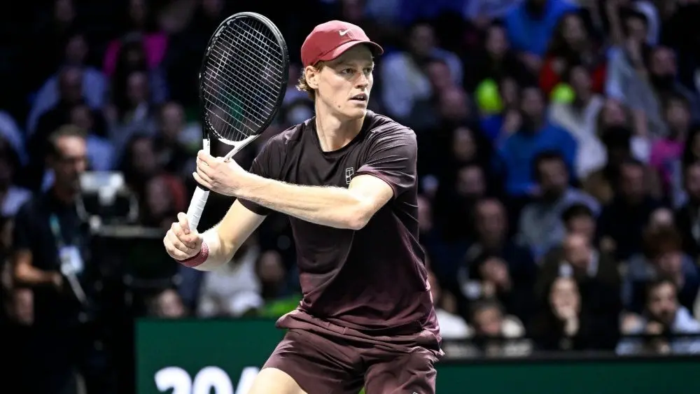 Final between Jannik Sinner and Felix Auger-Aliassime during the Rolex Paris Masters 1000 ATP tennis tournament at the La Defense Arena on November 2^ 2025 in Paris^ France.
