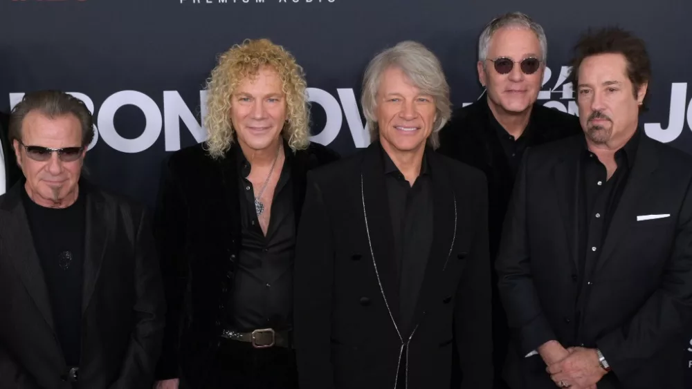 David Bryan^ Jon Bon Jovi^ Hugh McDonald and Tico Torres of Bon Jovi at the MusiCares Person of the Year Gala. LOS ANGELES^ USA. February 02^ 2024