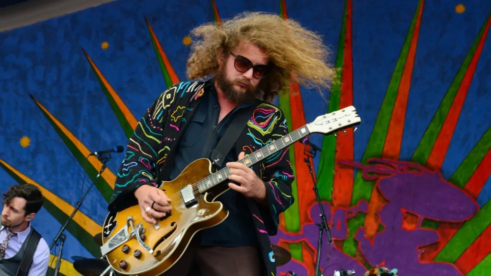 Jim James of My Morning Jacket performs at the 2016 New Orleans Jazz and Heritage Festival. New Orleans^ LA - April 29^ 2016