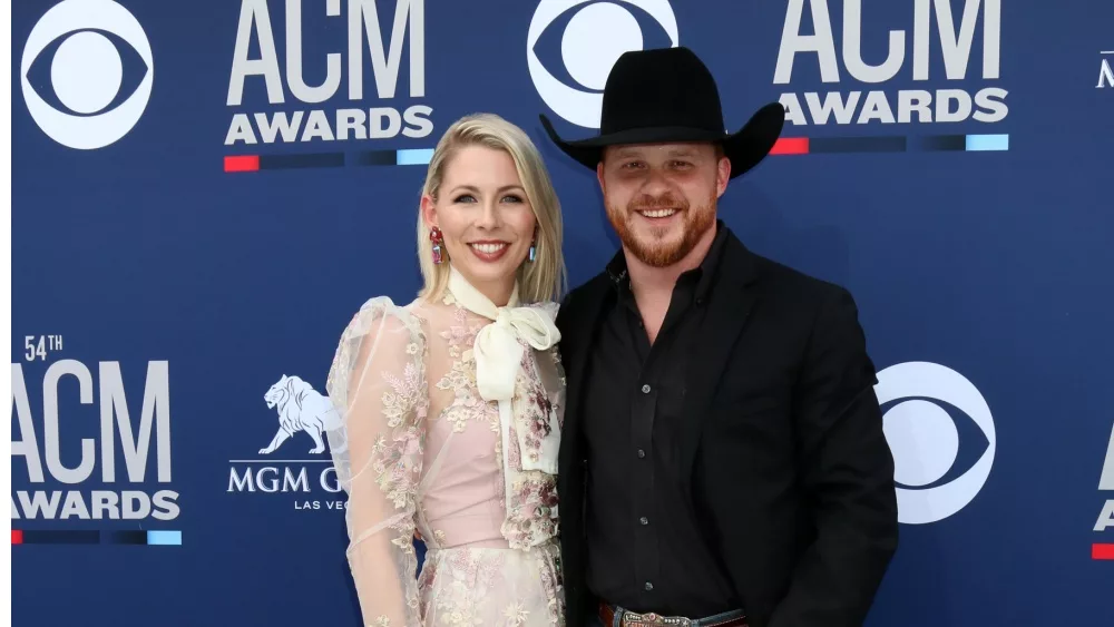 Cody Johnson and wife Brandi Johnson at the 54th Academy of Country Music Awards at the MGM Grand Garden Arena on April 7^ 2019 in Las