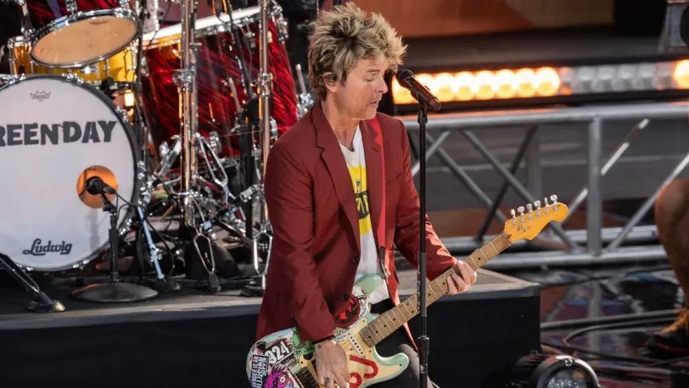 Billie Joe Armstrong performs with rock group Green Day during ABC Good Morning America concert in Central Park in New York on July 26^ 2024